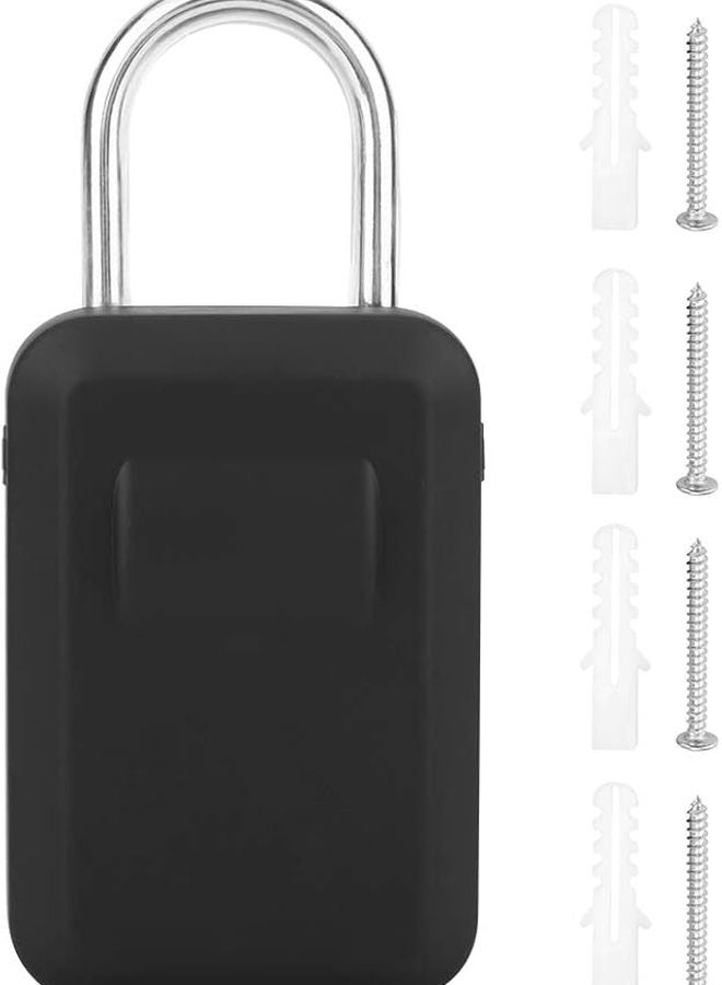 Wall Mounted Key Lock Box 4 Digit Combination Lock Aluminum Alloy Home Outdoor Use - Image 1