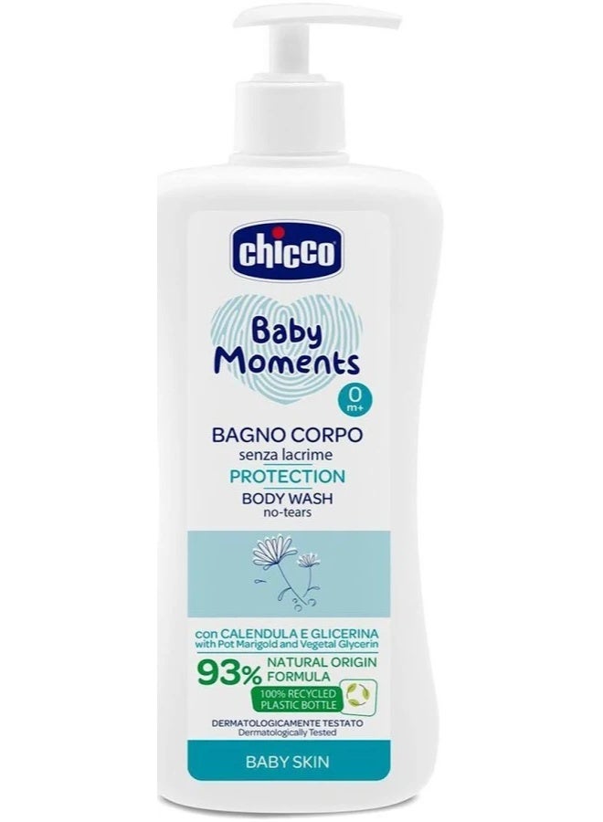 Chicco Baby Moments Protection No-Tears Body Wash 0m+ 500ml - Image 1