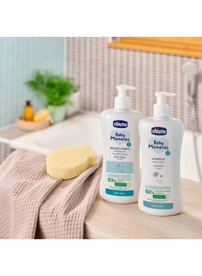 Chicco Baby Moments Protection No-Tears Body Wash 0m+ 500ml - Image 2