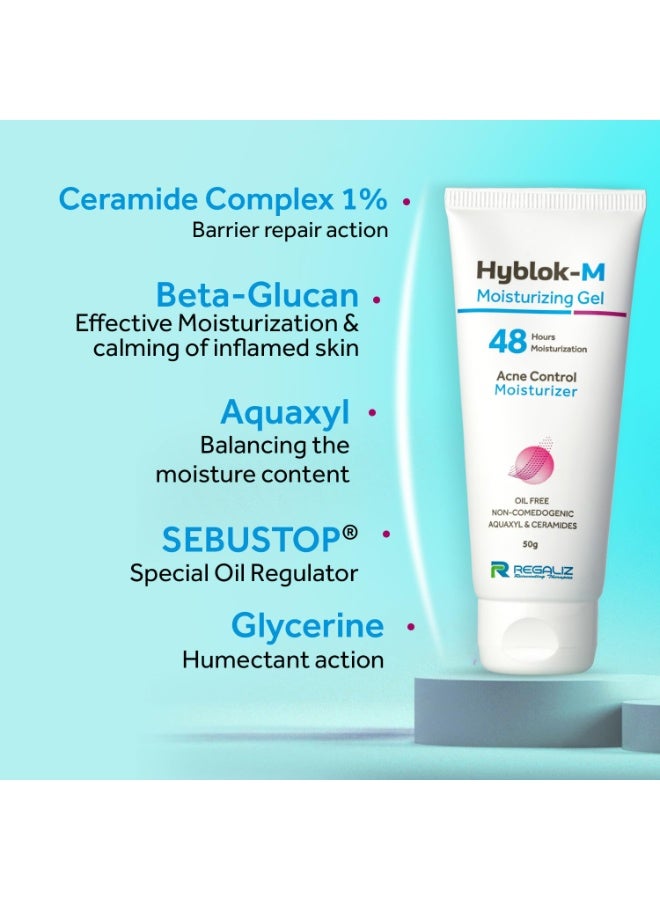 Regaliz Hyblok Acne Control Kit | Moisturzing Gel 50 g & Sunscreen Gel 50g - Image 4
