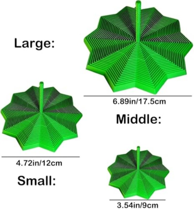 3D Printed Fidget Star: 17.5Cm Eco-Friendly PLA Plastic, Captivating Dynamic Fractal Design, Satisfying Clicking Sound & Tactile Feedback - Ergonomic Non-Slip Grip, Compact Foldable Stress Relief Tool - Image 3