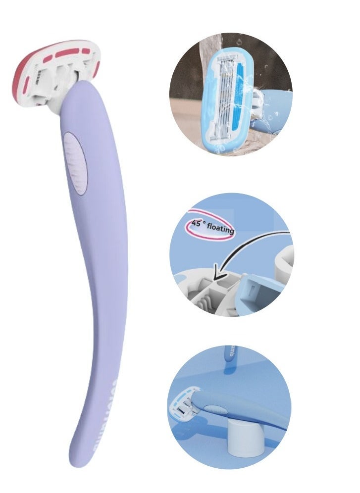 colorlamb Women's Razor Hair Removal Blade with Replacement Blades& Case Women Body, Armpit And Bikini with Replacement Blades  - Image 1
