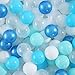 Realhaha Ball Pit Balls 100 Play Balls Plastic Balls for Baby Girls Toddlers Kids Play Tent Pool Playhouse Playpen Party Decoration Dark Blue Blue Green White Clear - Image 3