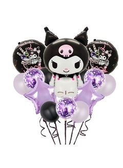 14pcs balloons Kuromi cartoon Character anime foil balloon set for birthday party decoration aluminum film balloons kids toys party supplies