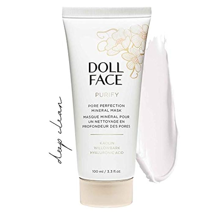 DOLL FACE Skin Care Face Mask | Pore Perfecting Mineral Facial Mask | Detox & Cleanse with Kaolin Clay, Willow Bark and Hyaluronic Acid | 3.3fl oz - Image 2