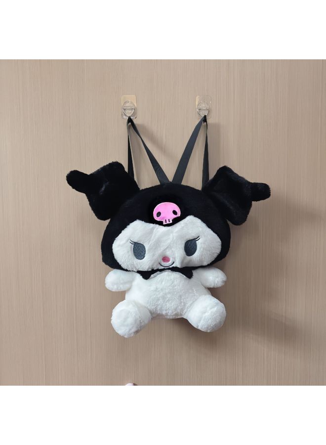 Cute Kulomi/hello Kitty Plush Doll Backpack Children Students Shoulder Slung Japanese Bag Wholesale-Color:Black Kulomi-Height:30 - Image 1