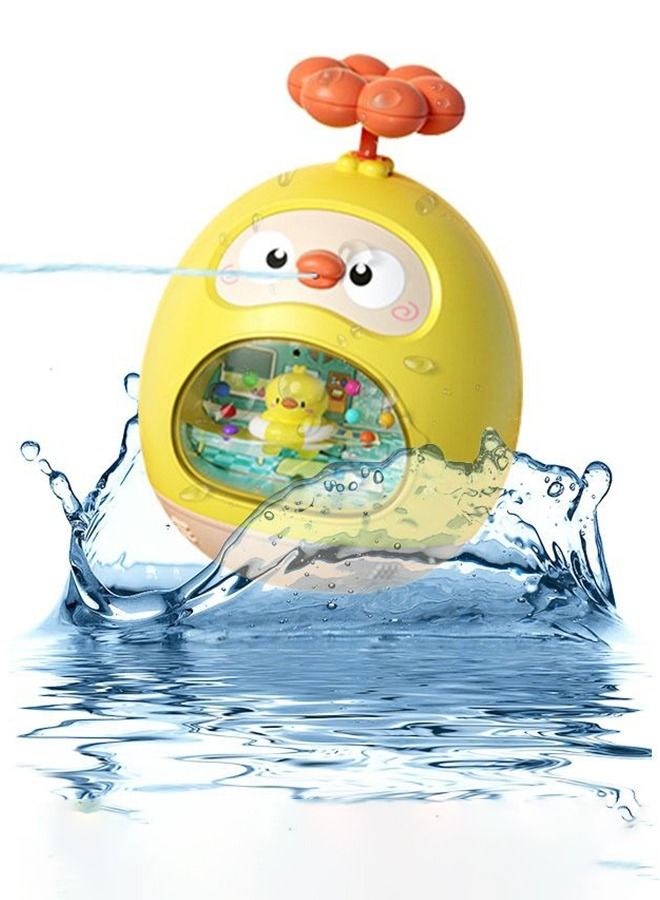 Bath Toy Cartoon Design Showering Toy Tumbler Bathing Toy Water Spray Roly-Poly Bathtub Toy Duck Swimming Pool Toy - Image 1