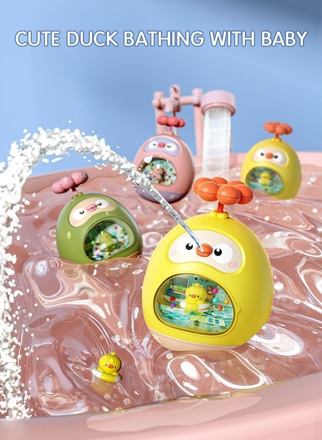 Bath Toy Cartoon Design Showering Toy Tumbler Bathing Toy Water Spray Roly-Poly Bathtub Toy Duck Swimming Pool Toy - Image 3