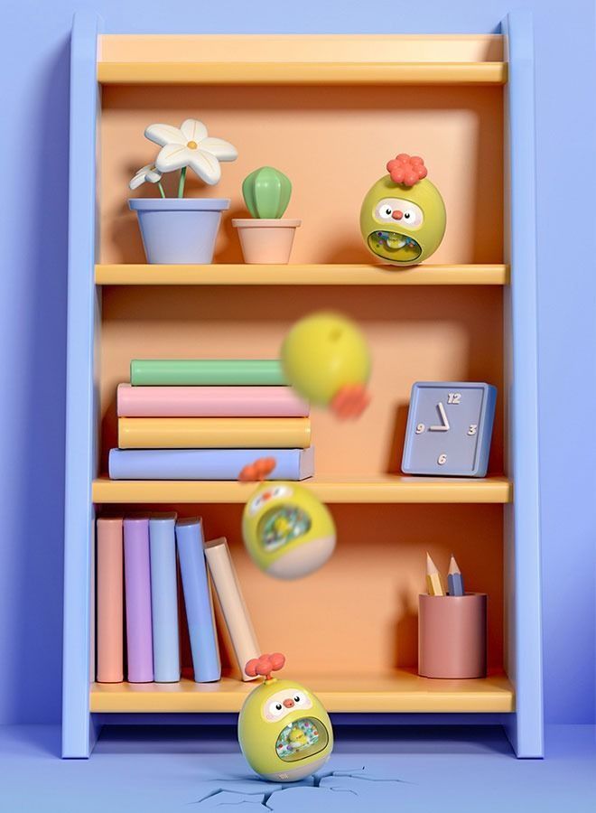 Bath Toy Cartoon Design Showering Toy Tumbler Bathing Toy Water Spray Roly-Poly Bathtub Toy Duck Swimming Pool Toy - Image 5