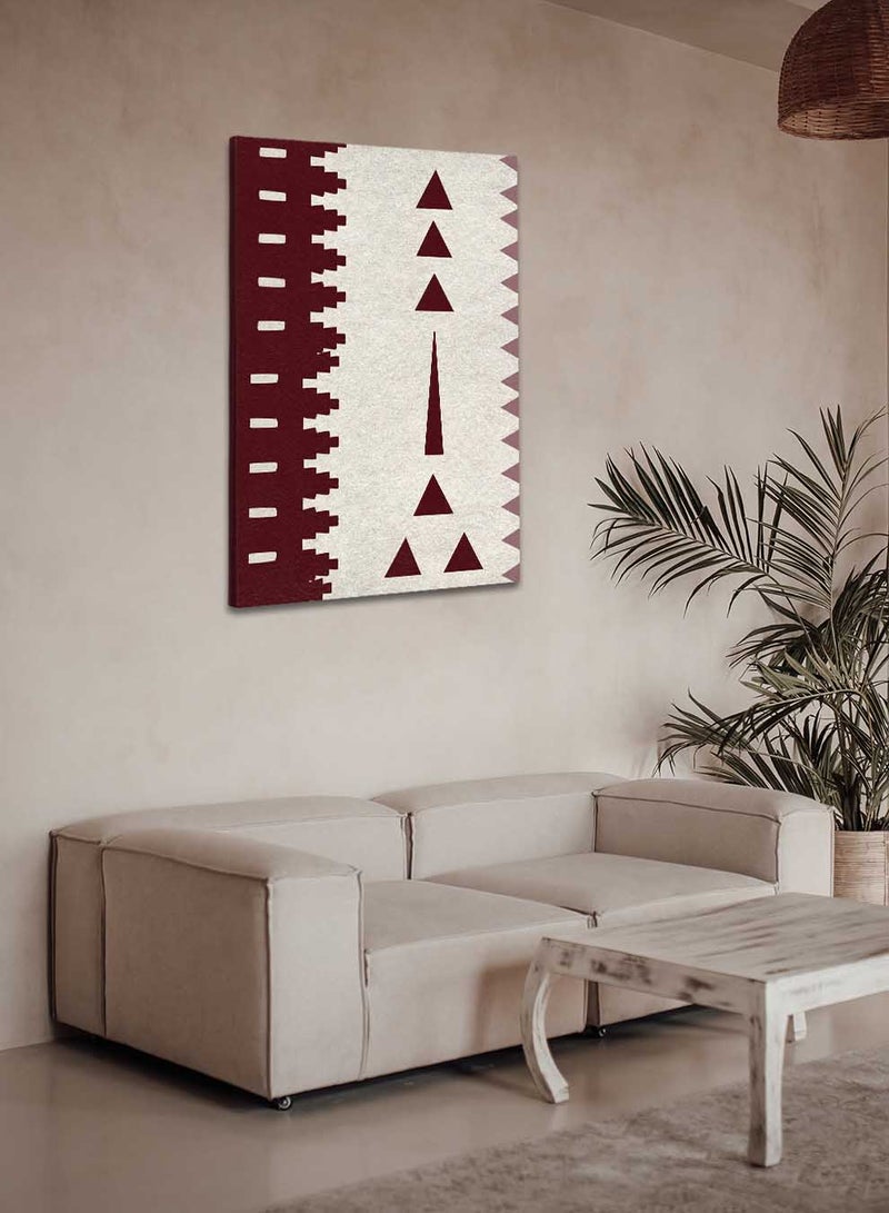 لوحة كانفاس على إطار خشبي بتصميم مستوحى من الطابع السعودي - Image 1