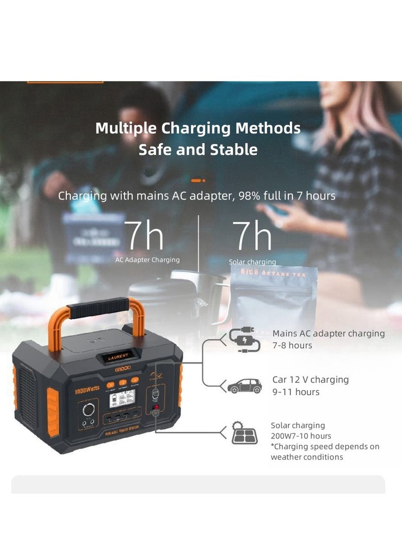 Generic Portable Power Station: 500W Solar Generator, 999Wh Pure Sine Wave, LED Lighting – Ideal for Home, Camping, and Emergencies  - Image 4