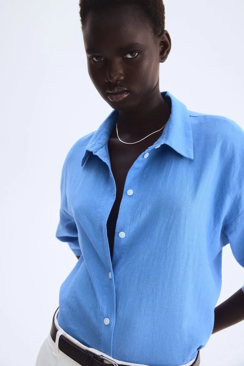 H&M Linen-blend shirt