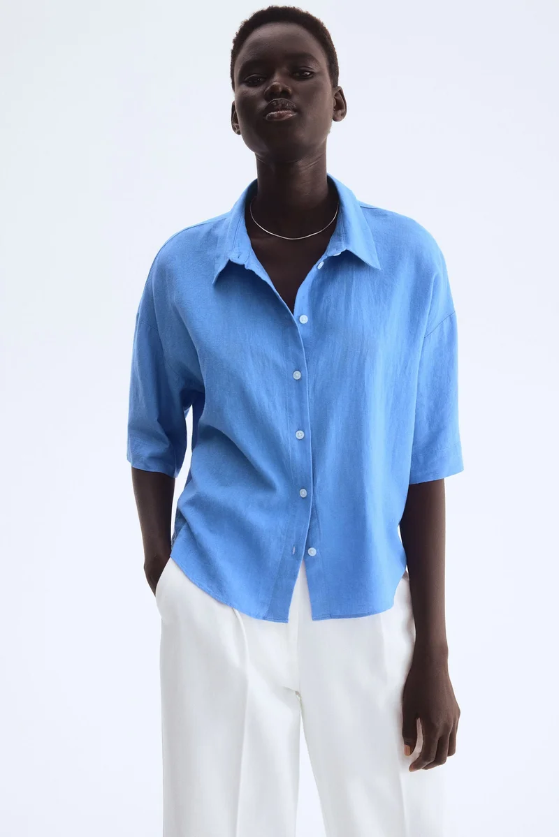 H&M Linen-blend shirt