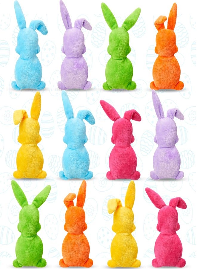 WinnerWhy 48 Pcs Easter Plush Animals 6 Inch Mini Bunny Stuffed Bulk Pastel Bunny Plush Rabbits Easter Basket Stuffers Decor Gift for Egg Filler Hunting Party - Image 2