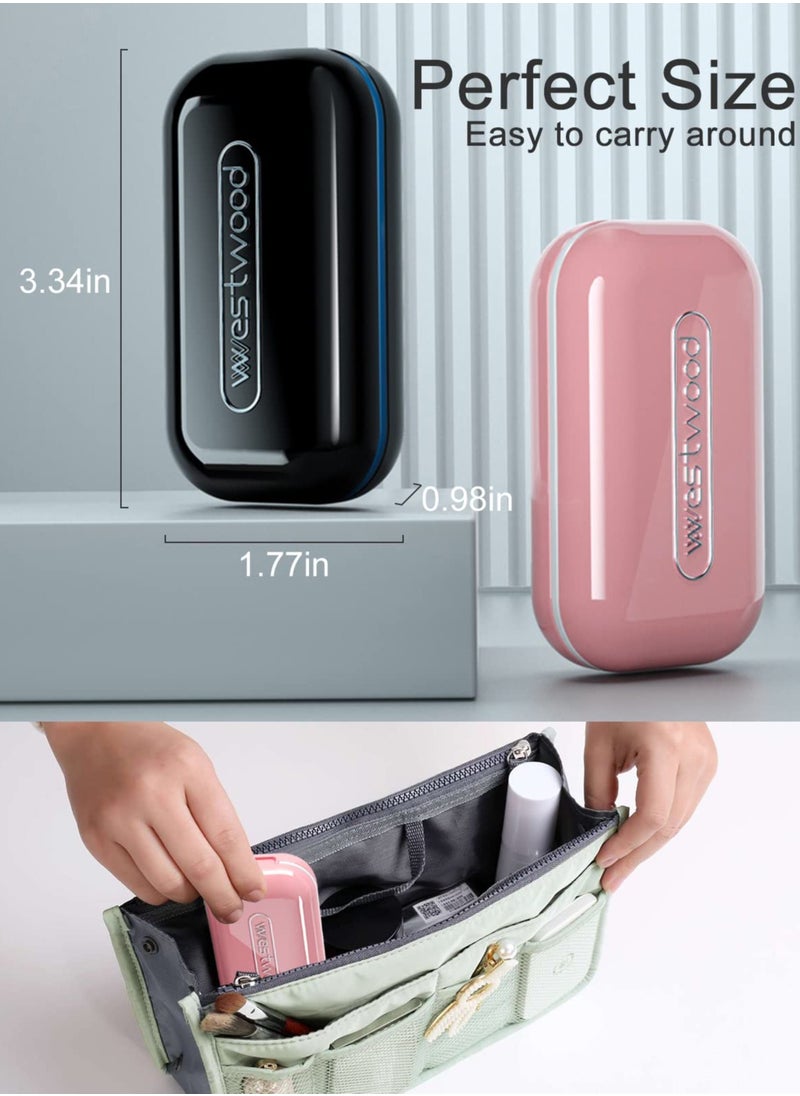Excefore Small Pill Cutter, Pill Splitter with Pill Holder Case, Pill Cutter for Small or Large Pills, Cuts Vitamins Tablets, Portable Pill Divider Pretty Pill Crusher for Purse Pocket (1 PCS, Pink)  - Image 5