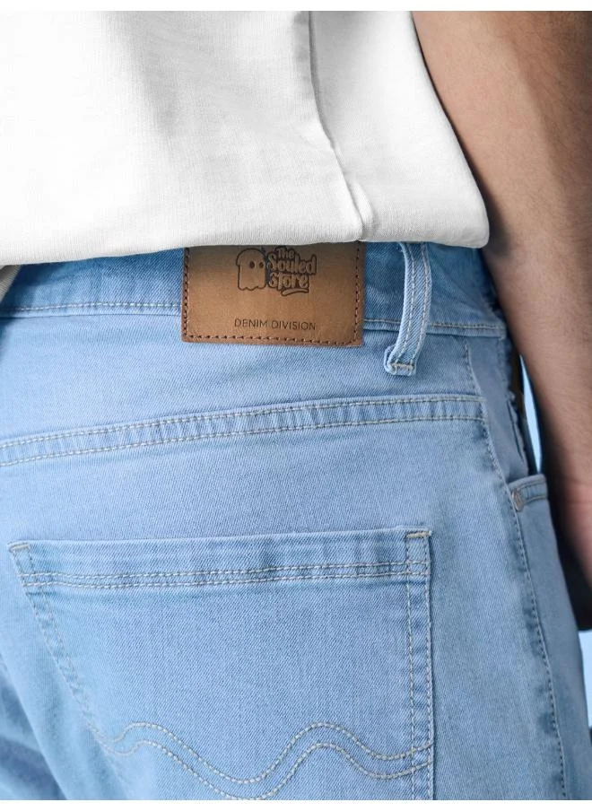 The Souled Store  The Souled Store Men Classic Slim Fit Light Wash Blue Jeans for Men | Best Price UAE