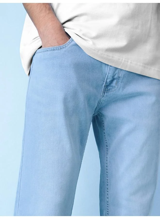 The Souled Store  The Souled Store Men Classic Slim Fit Light Wash Blue Jeans for Men | Best Price UAE