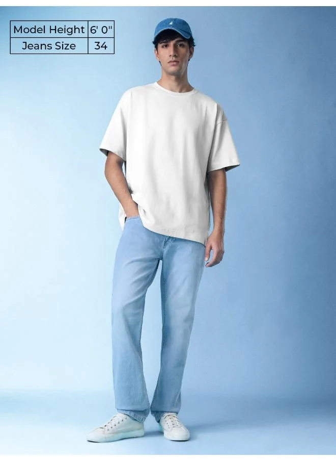 The Souled Store  The Souled Store Men Classic Slim Fit Light Wash Blue Jeans for Men | Best Price UAE