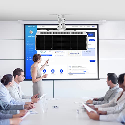 XINLEI Universal Projector Ceiling Mount Low Profile Projector Mount w/Retractable Arms and Multiple Adjustment Function PR14W - Image 2