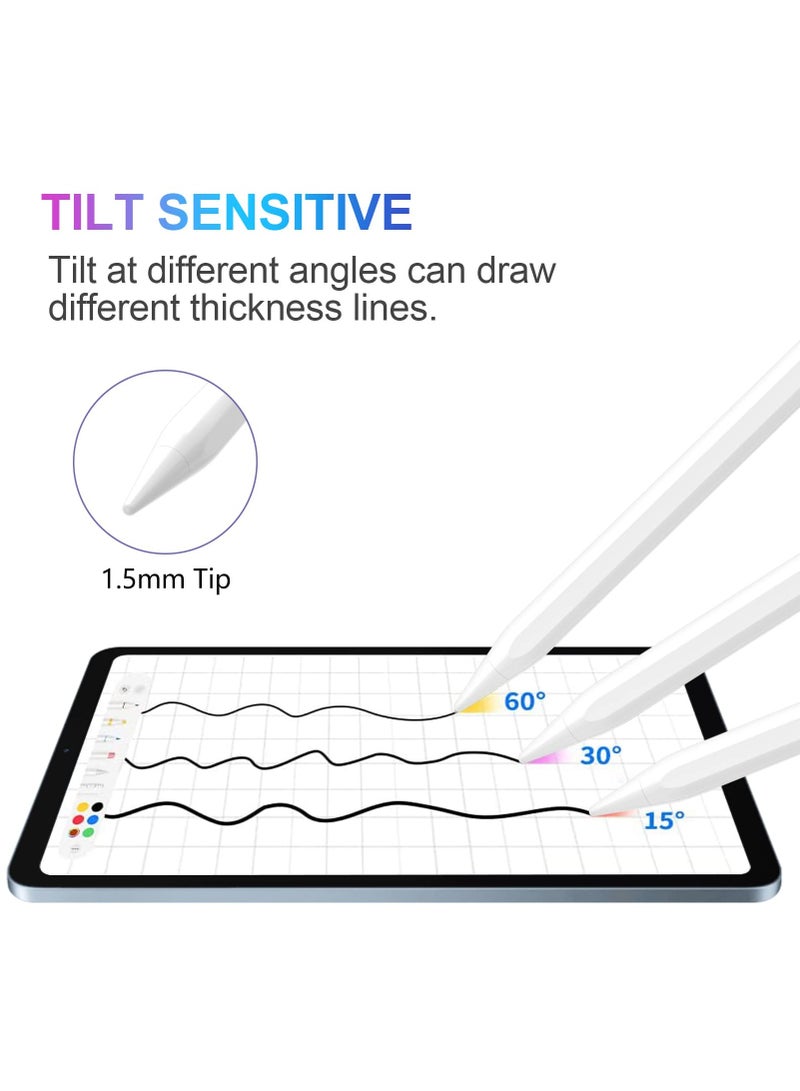 Stylus Pen for iPad with Palm Rejection, Upgraded iPad Pencil Pen Compatible for Apple iPad 10th/ 9th/ 8th/ 7th/ 6th Gen, iPad Mini 5/ 6th Gen, iPad Air 3rd/4th/5th, iPad Pro 11/12.9inch - Image 5