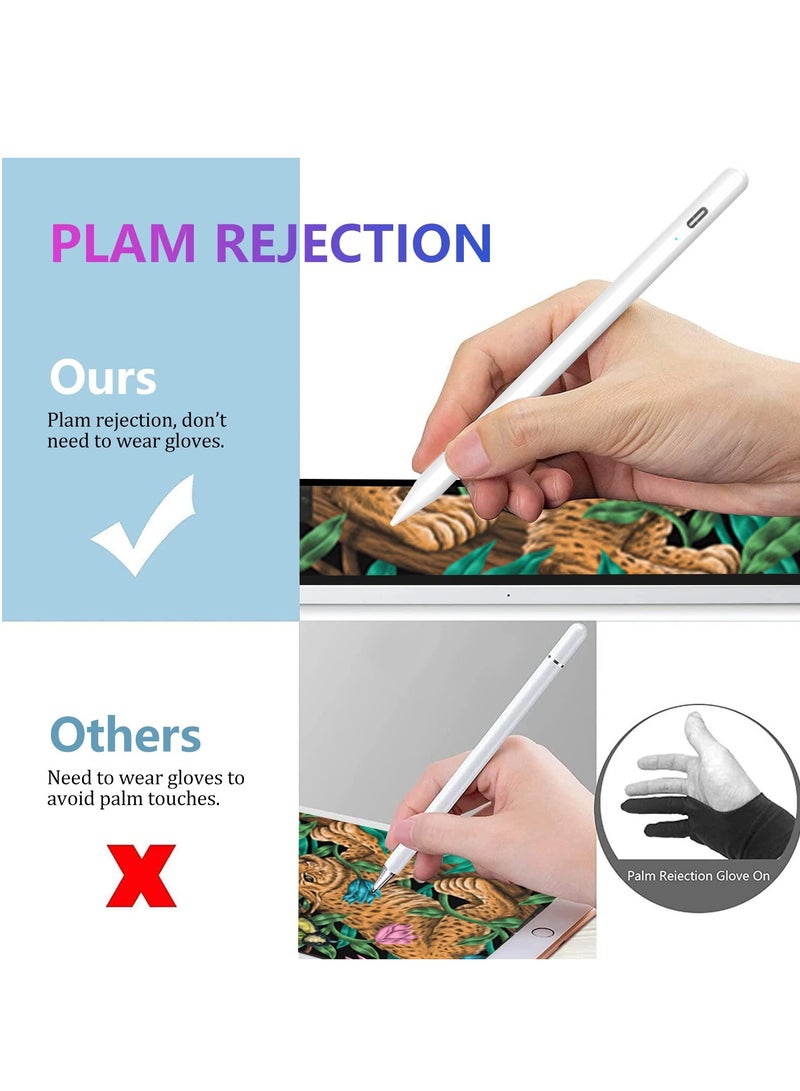 Stylus Pen for iPad with Palm Rejection, Upgraded iPad Pencil Pen Compatible for Apple iPad 10th/ 9th/ 8th/ 7th/ 6th Gen, iPad Mini 5/ 6th Gen, iPad Air 3rd/4th/5th, iPad Pro 11/12.9inch - Image 4