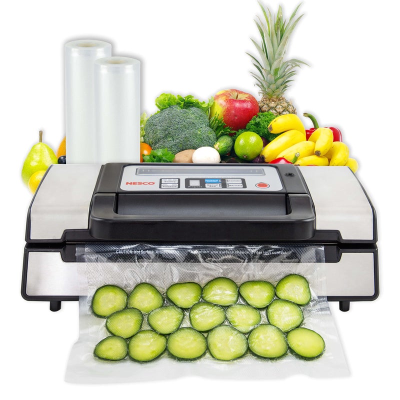 Nesco Nesco Deluxe Food VS12 Vacuum Sealer 130 Watts Kit Bags  Viewing Lid Compact Silver  - Image 1