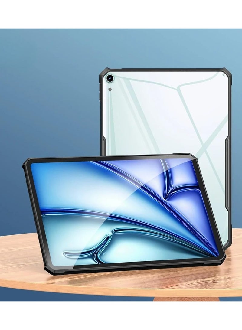 عام حافظة متوافقة مع آيباد إير 11 (2024) 11 بوصة 6 جنرال إم 2 ، 【حماية الوسادة الهوائية】 غطاء حماية شفاف للكاميرا بإطار من البولي يوريثان الحراري الناعم - Image 1