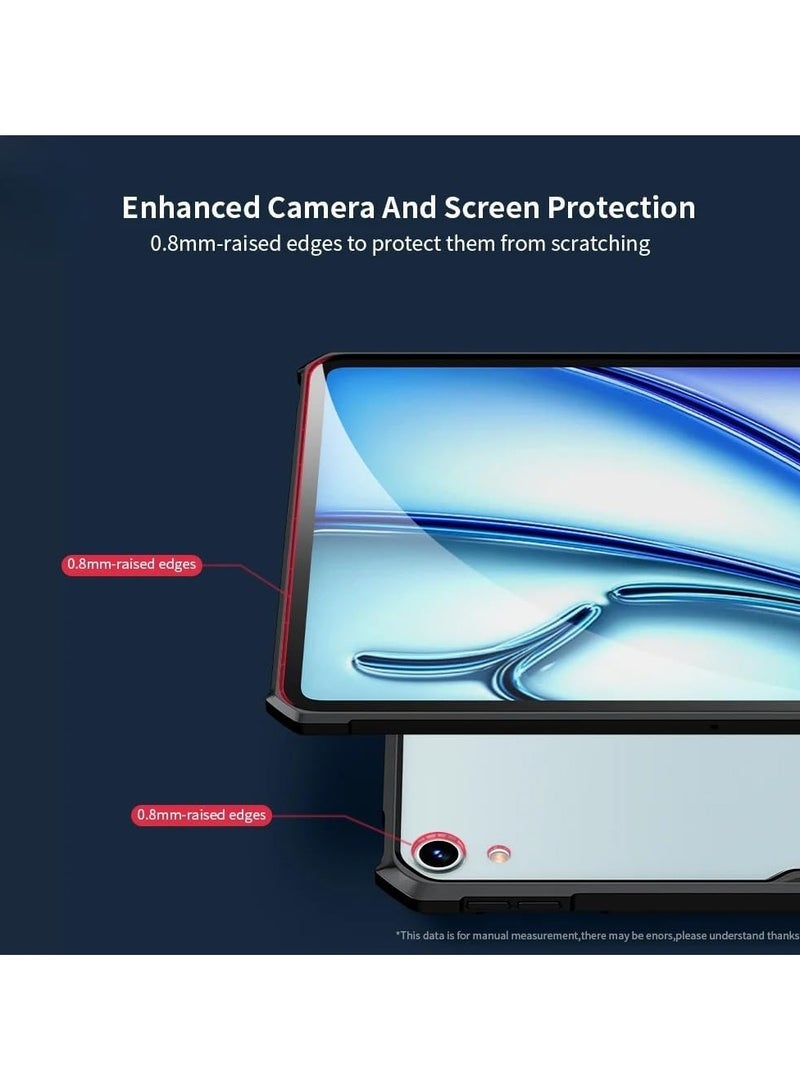 عام حافظة متوافقة مع آيباد إير 11 (2024) 11 بوصة 6 جنرال إم 2 ، 【حماية الوسادة الهوائية】 غطاء حماية شفاف للكاميرا بإطار من البولي يوريثان الحراري الناعم - Image 3