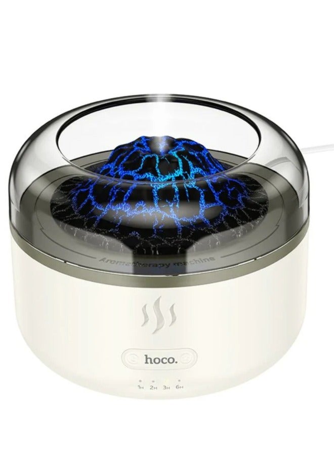 هوكو مرطب العلاج بالروائح العطرية HX30، موزع بالموجات فوق الصوتية - 2 في 1، مرطب ومعطر للهواء، يعمل لمدة 15 ساعة، مع ضوء بركان مهدئ - Image 1