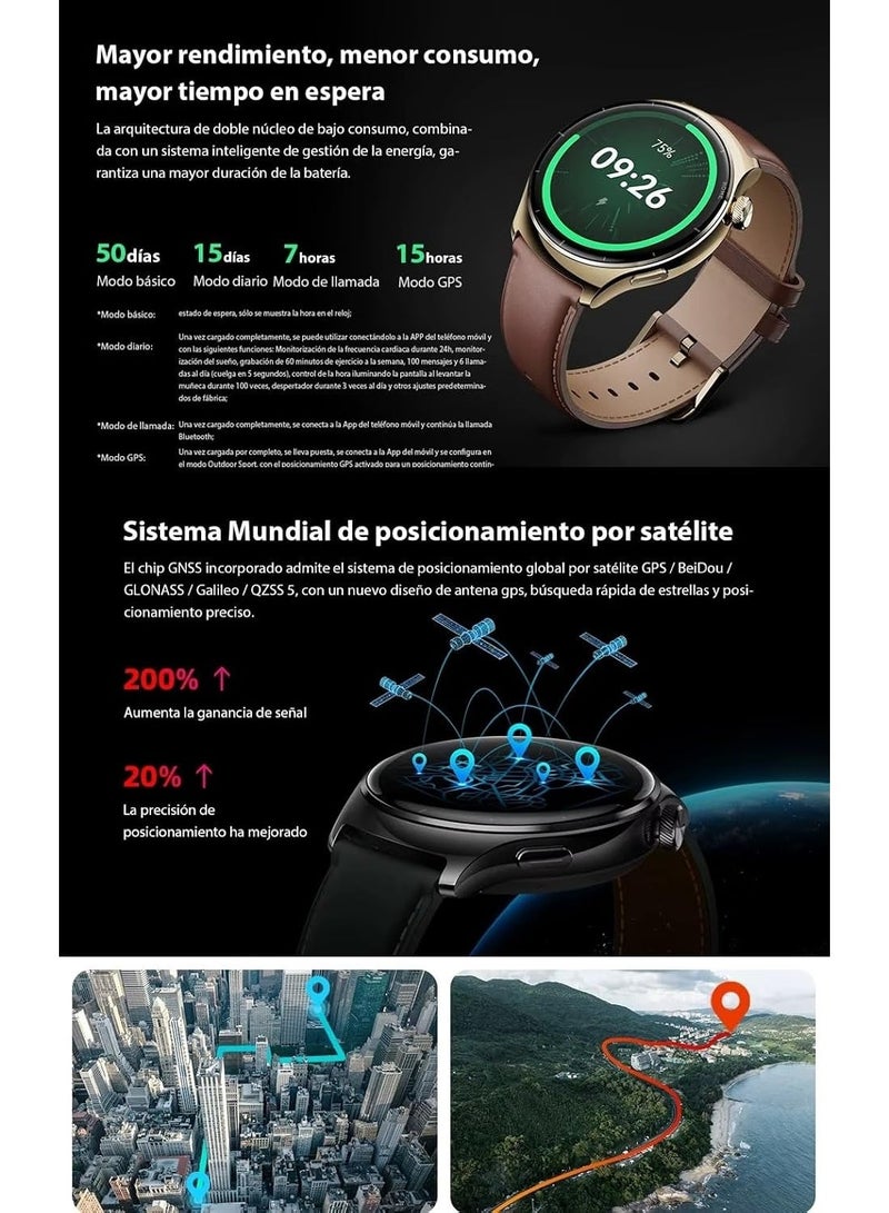 ميبرو ساعة Mibro Lite 3 Pro الذكية بشاشة AMOLED مقاس 1.32 بوصة، مكالمات بلوتوث، GPS، مستشعر حركة 10 محاور، مقاومة للماء 5ATM، بطارية تدوم حتى 15 يوم – اسود - Image 5