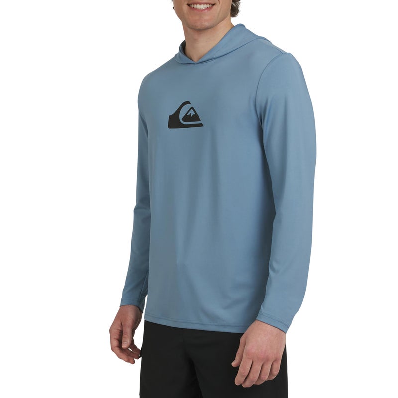Quiksilver Mens Swimwear Regular Fit UPF 50 Sun Tee Hooded Rash Guard Shirt Blue Shadow Large - Image 2