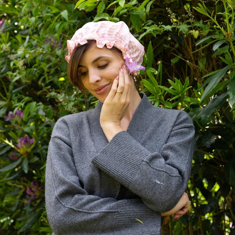 SMUG Shower Cap | Waterproof Shower Cap with Elastic Lining | Three Prints Available | Showers, Cooking, Spa Salon, Sleeping, Makeup | Shower Caps For Women UK Long Hair Short Hair | Candy Shop - Image 4