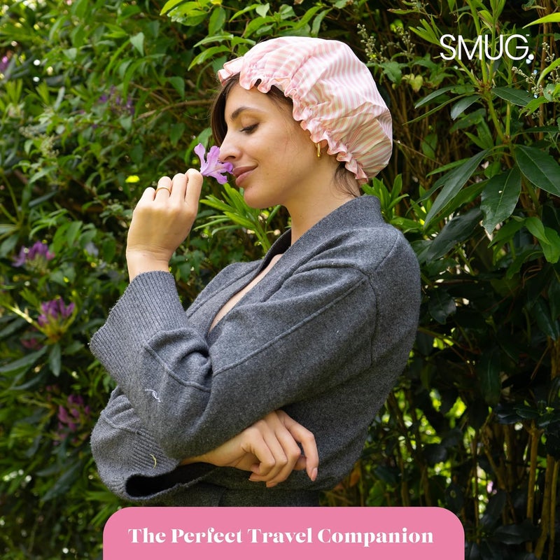 SMUG Shower Cap | Waterproof Shower Cap with Elastic Lining | Three Prints Available | Showers, Cooking, Spa Salon, Sleeping, Makeup | Shower Caps For Women UK Long Hair Short Hair | Candy Shop - Image 3