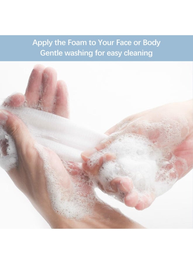 10 أكياس صابون شبكة تقشير ، أكياس تخزين صابون شبكة رغوة سميكة مزدوجة الطبقة ، أكياس سحب الحبل ، أكياس شبكة فقاعة (متعددة الألوان) - Image 4