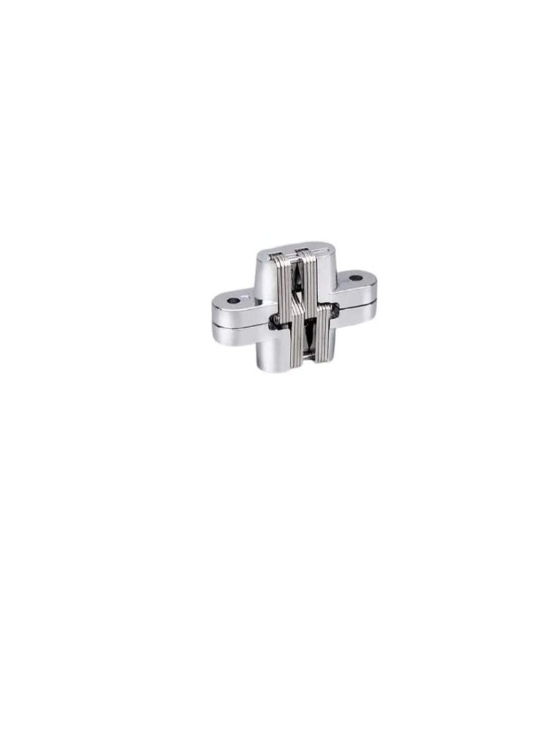 ROBUSTLINE Concealed invisible door hinges (cross hinges) zinc alloy Chrome Plated Finish 118MM - Image 3