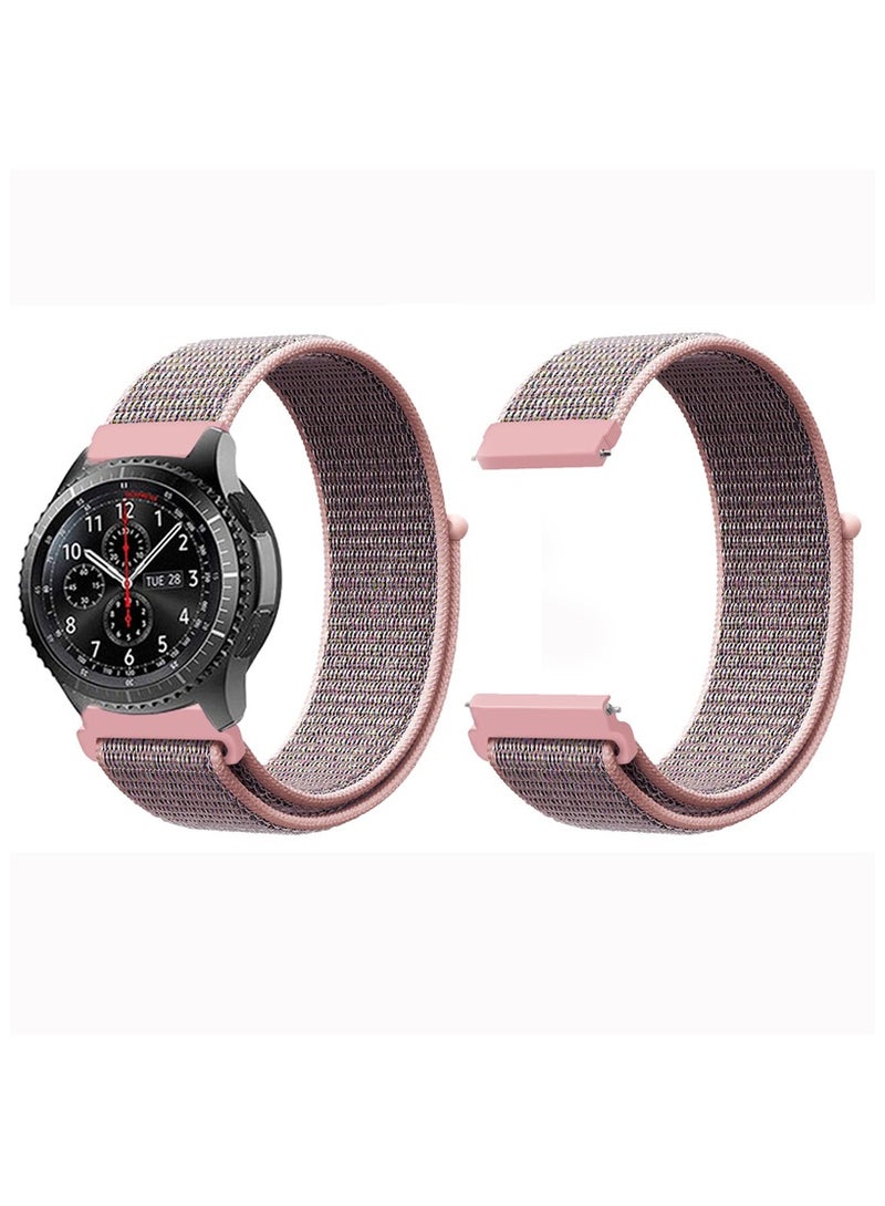 20mm Quick Release Watch Band Replacement Nylon Strap for Universal Samsung Watch/Huawei GT3,Pink - Image 2