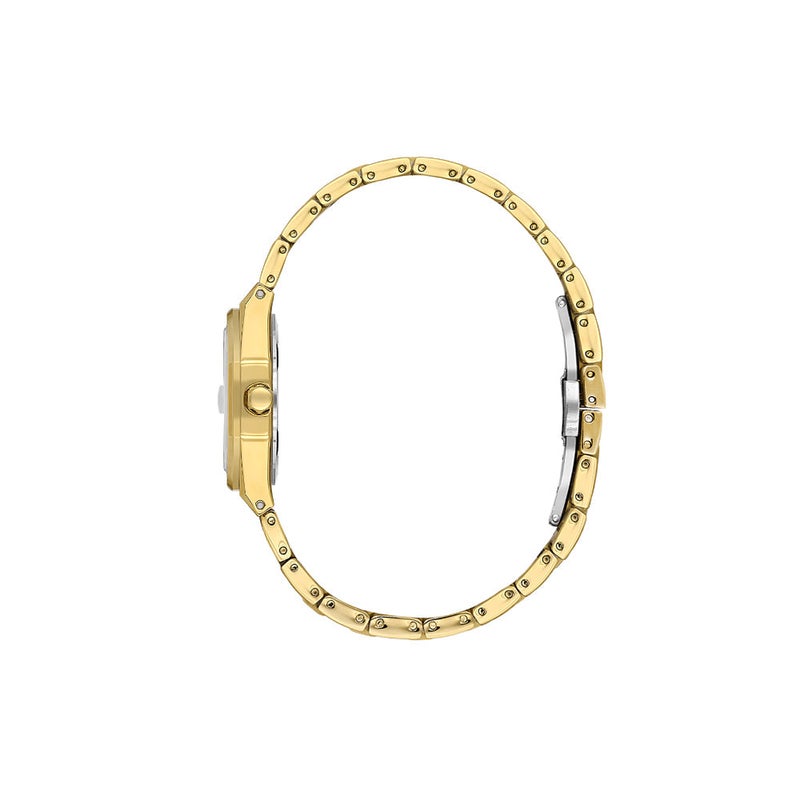 دانيل كلاين ساعة نسائية ستانلس ستيل | هيكل من سبيكة ذهبية | تناظري | قرص فضي دائري منقوش | حركة كوارتز يابانية | فاخرة | مقاومة للماء حتى عمق 30 مترًا - Image 2