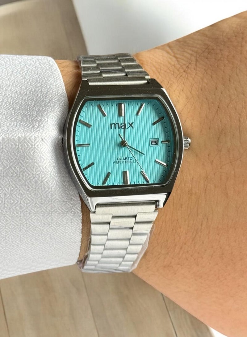 ماكس ساعة Max رجالية كلاسيكية | تصميم فاخر بلون تيفاني أنيق ومقاومة للماء - Image 1