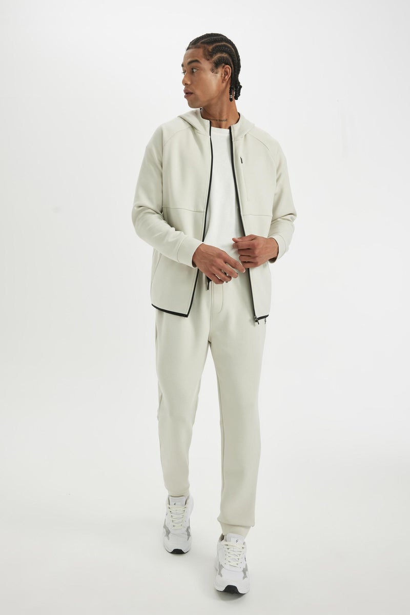 DeFacto Beige Man DeFactoFit Slim Fit Standard Leg Sweatpants Casual - Image 2