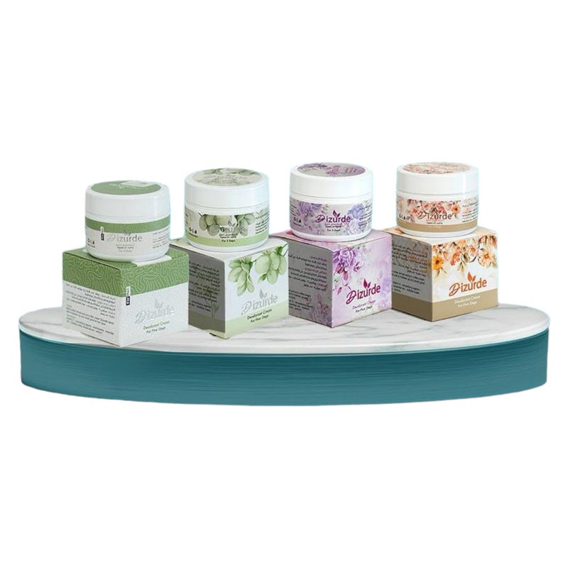 DEZORDI Deodorant Cream for All Family Long and Safe 4 Pcs 4 Different New Scents