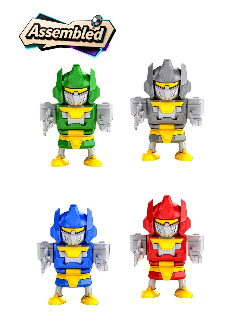 Splendors Assembled Windup Toys Action Figure Toy Robot Puppet Knickknacks Creative Toys Pack of 4 For Children Kids Perfect Gift (Finished Product, No need to Assemble) - Image 1