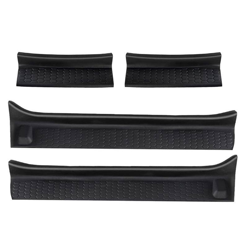 YIUIY Car Door Sill Scuff Plate Cover Rubber Door Sill Guards Kit Door Entry Guards Compatible with Jeep Wrangler JL JLU Gladiator JT 2018 2019 2020 2021+