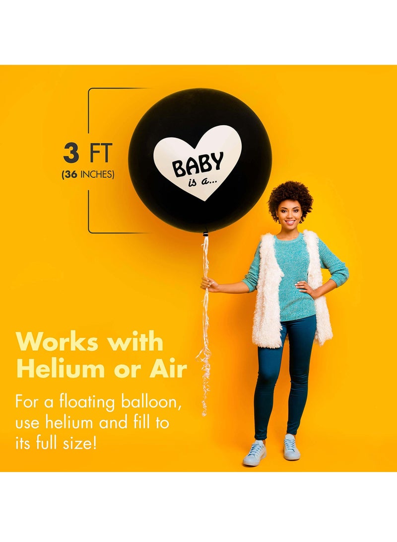 KASTWAVE Gender Reveal Balloons, 36 Inch Boy or Girl Balloons Decoration, Baby Gender Reveal Party Supplies, Pink & Blue Latex Balloons with 2 Packs Confetti for Gender Party Baby Shower - Image 3