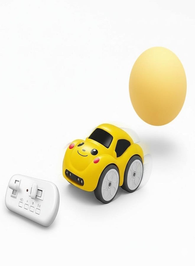 EXOMOON Mini RC Intelligent Sensor Stunt Car Toy for Kids 3-8 | 4 Smart Modes: Follow Object, Chase, and Follow Track | Rechargeable Cartoon Car with Music & Bright LED Lights | Multi - Image 1