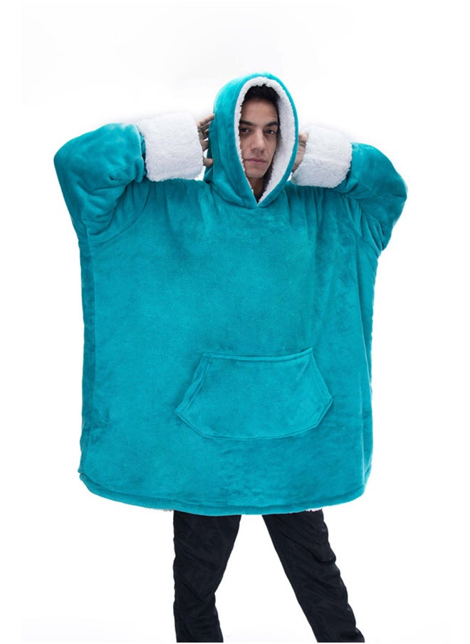 Mintra Mintra Oversized Microfiber Small Size  Wearable Blanket With Sherpa 75x73 cm -Light Green 