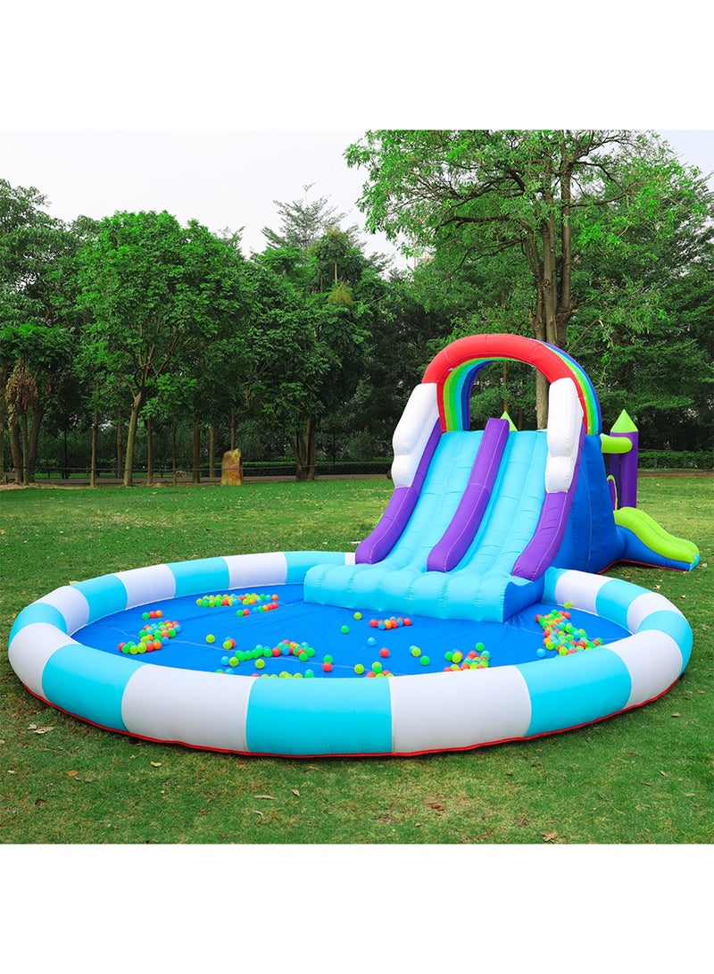 LIMOS Inflatable Twin Water Slide With Bouncer for Kids Outdoor Play - Image 3