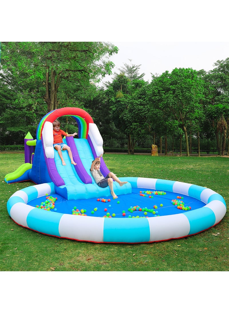 LIMOS Inflatable Twin Water Slide With Bouncer for Kids Outdoor Play - Image 2