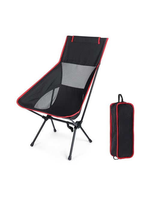 High Back Camping Chair,Portable Camping Folding Chair  Lightweight with Breathable Mesh, Outdoor Compact Folding Chair for Beach Fishing Picnic Patio Trave