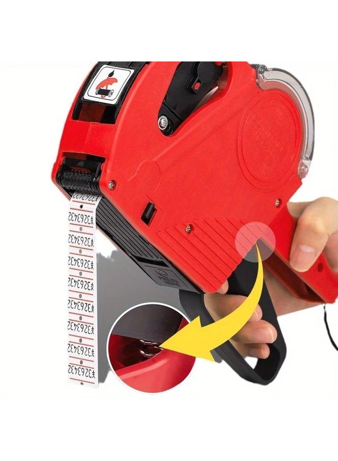 Red Digital Label Gun for Shopping Malls Convenience Stores Clothing Outlets Offices Retail Shops and Grocery Stores Labeling Machine Coding Printer Tag Maker Note Printer - Image 4