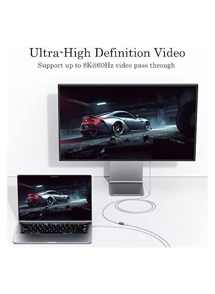 erorex USB C Female to Female Adapter, 2 Pack USB Type C Coupler, Compatible with Thunderbolt 4/3 Support up to 40Gbps Data Transfer, 100W Power Delivery, and 8K@60Hz Video Pass-Through, More Type C Devices - Image 2